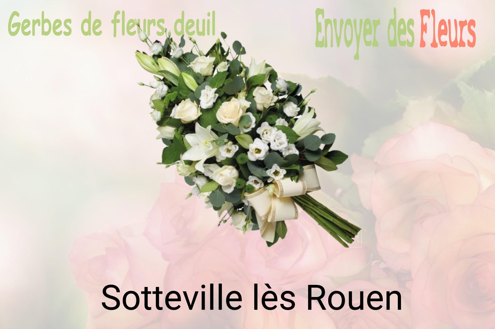 Gerbe de fleurs de deuil livrée à Sotteville-lès-Rouen